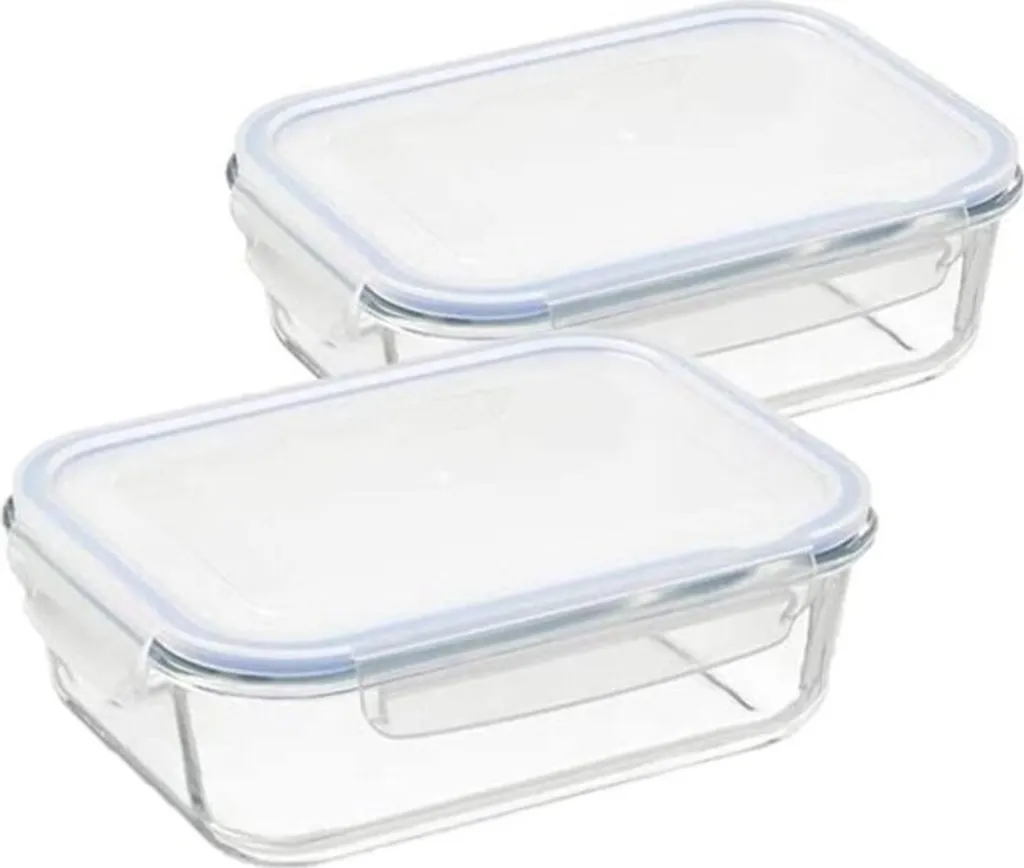 Glas Frischhaltedose Set Mit Deckel - 2x Vorratsdosen In - Auslaufsicher Hitzebeständig Kältebeständig - Glasbehälter Boxen 3 Glas Frischhaltedose Set Mit Deckel - 2x Vorratsdosen In - Auslaufsicher Hitzebeständig Kältebeständig - Glasbehälter Boxen