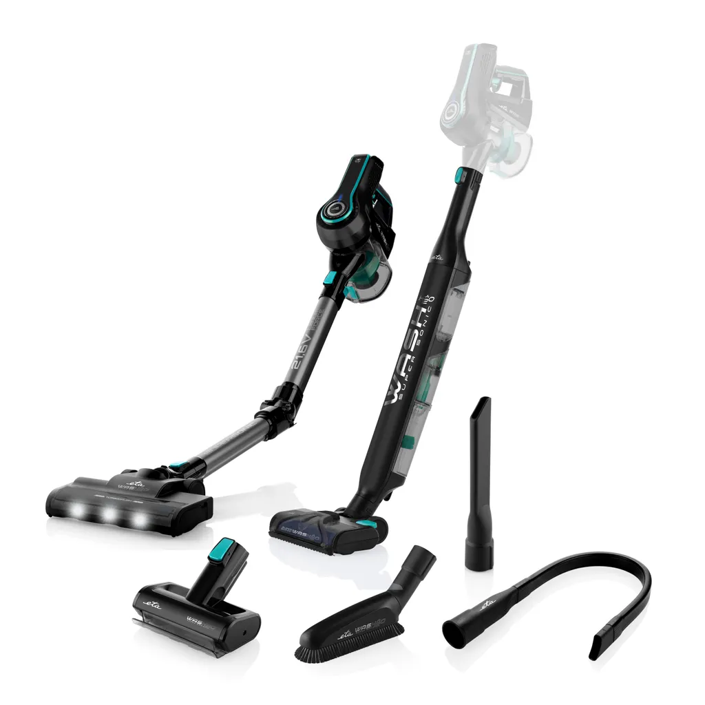 ETA SUPERSONIC WASH ETA523190000 Multifunktionaler Handstaubsauger, 135 W, 21,6 V Li-Ion-Akku, Digitalmotor, LED-Beleuchtung, HEPA-Filter, Saugt, Reinigt Tief, Trocknet, Wischt 3 ETA SUPERSONIC WASH ETA523190000 Multifunktionaler Handstaubsauger, 135 W, 21,6 V Li-Ion-Akku, Digitalmotor, LED-Beleuchtung, HEPA-Filter, Saugt, Reinigt Tief, Trocknet, Wischt