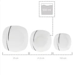 Sänger SÄNGER Porzellan Geschirrset Bilgola Black Lines, Tafelservice 18 Teilig Für 6 Personen 10 Sänger SÄNGER Porzellan Geschirrset Bilgola Black Lines, Tafelservice 18 Teilig Für 6 Personen -Küchenbedarf Laden 98ddd0b6a877d94c989feb6305284aa5