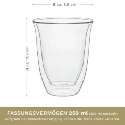 Creano Doppelwandige Gläser 250ml „DG-V“, 2er Set, Thermoglas Doppelwandig Aus Borosilikatglas, Kaffeegläser, Teegläser, Latte Gläser, Doppelwandgläser 14 Creano Doppelwandige Gläser 250ml „DG-V“, 2er Set, Thermoglas Doppelwandig Aus Borosilikatglas, Kaffeegläser, Teegläser, Latte Gläser, Doppelwandgläser -Küchenbedarf Laden 99e7155da795f5f93f5bd833ebb3b4a0
