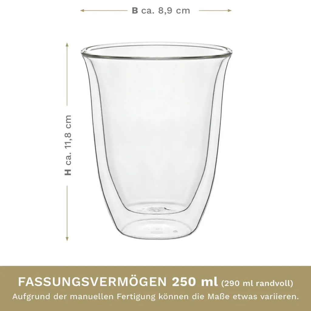 Creano Doppelwandige Gläser 250ml „DG-V“, 2er Set, Thermoglas Doppelwandig Aus Borosilikatglas, Kaffeegläser, Teegläser, Latte Gläser, Doppelwandgläser 8 Creano Doppelwandige Gläser 250ml „DG-V“, 2er Set, Thermoglas Doppelwandig Aus Borosilikatglas, Kaffeegläser, Teegläser, Latte Gläser, Doppelwandgläser – Bild 6