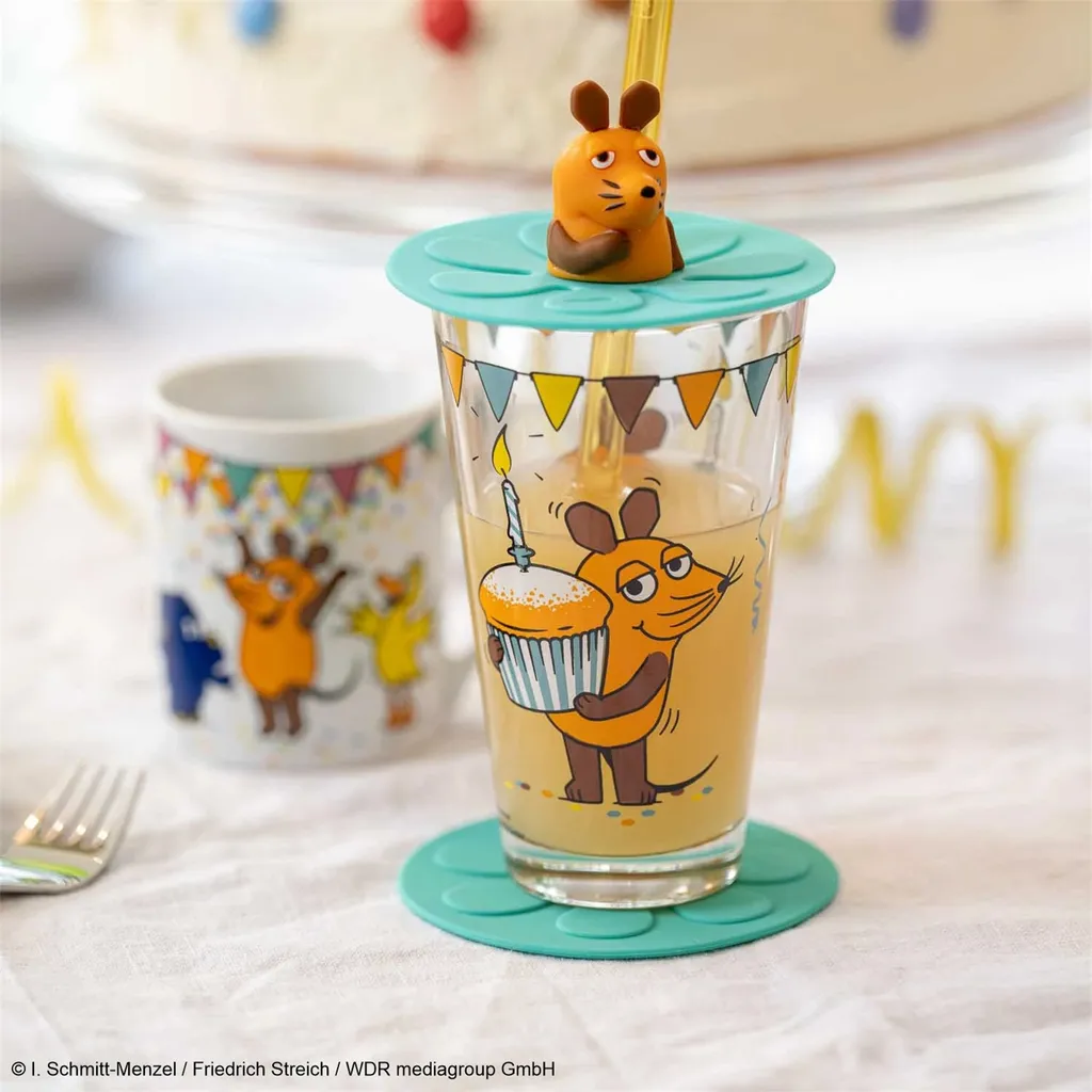 Leonardo Trinkset Bambini Maus Muffin, 3-tlg., Wasserglas, Untersetzer, Deckel, Trinkglas, Glas, 200 Ml, 021705 5 Leonardo Trinkset Bambini Maus Muffin, 3-tlg., Wasserglas, Untersetzer, Deckel, Trinkglas, Glas, 200 Ml, 021705 – Bild 3
