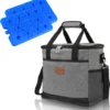 Lospitch 25L Kühltasche Faltbar Kühlkorb Kühlbox Isoliertasche Thermotasche Picknicktasche Für Lebensmitteltransport, Grau -Küchenbedarf Laden 9da645e1c863dc4c778a43e8754a855b