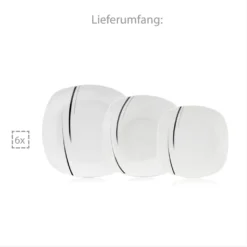 Sänger SÄNGER Porzellan Geschirrset Bilgola Black Lines, Tafelservice 18 Teilig Für 6 Personen 12 Sänger SÄNGER Porzellan Geschirrset Bilgola Black Lines, Tafelservice 18 Teilig Für 6 Personen -Küchenbedarf Laden 9de7f4b4c7e7ca0643a51a4523ce2a5b