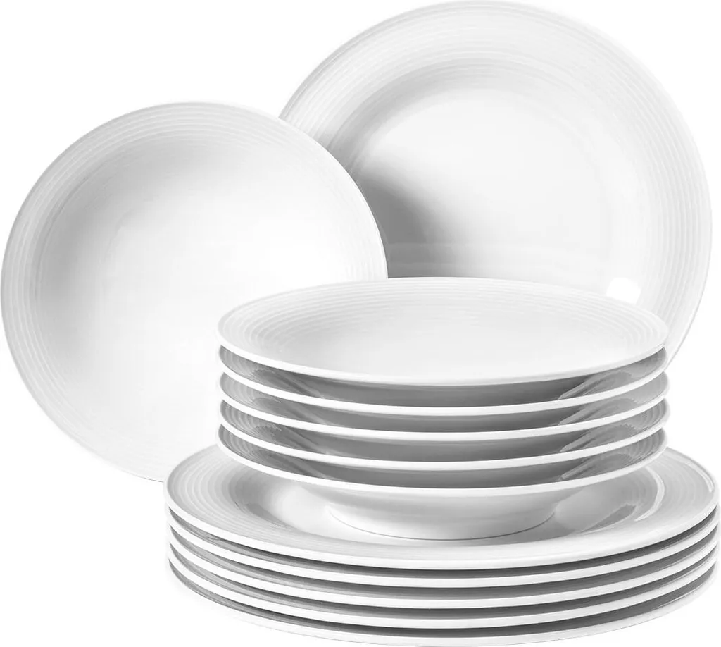 Seltmann Weiden Tafelservice 12-teilig BT Beat Weiss 3 Seltmann Weiden Tafelservice 12-teilig BT Beat Weiss