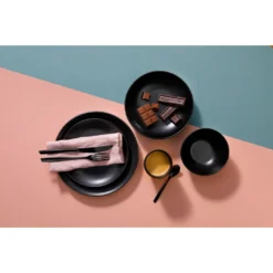 Mammoet Moon Geschirrset 6 Personen, Steingut, Bestehend Aus Tiefen Und Flachen Tellern Sowie Schalen – Je 6 Stück, Matt Schwarz, Moderne Form, Spülmaschinenfest 12 Mammoet Moon Geschirrset 6 Personen, Steingut, Bestehend Aus Tiefen Und Flachen Tellern Sowie Schalen – Je 6 Stück, Matt Schwarz, Moderne Form, Spülmaschinenfest -Küchenbedarf Laden a37967058c9525d9c789182f0c325e72