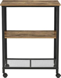 Servierwagen Barwagen Mit Ablage Beistellwagen Allzweckwagen Rollwagen Schwarz/holzfarben [en.casa] -Küchenbedarf Laden a4ec30d9ee3f0003a3bca98595cce2c6
