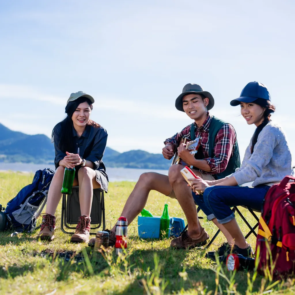 Relaxdays Campinghocker Mit Kühltasche 7 Relaxdays Campinghocker Mit Kühltasche – Bild 5