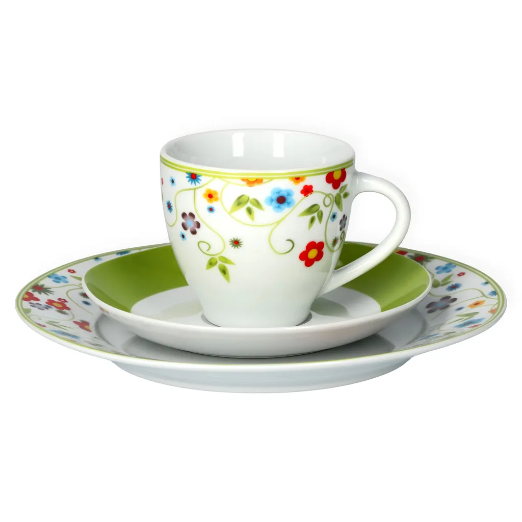 Van Well Kaffeeservice 18-tlg. Für 6 Personen Serie Vario Porzellan - Farbe Wählbar, Farbe:flowers 3 Van Well Kaffeeservice 18-tlg. Für 6 Personen Serie Vario Porzellan - Farbe Wählbar, Farbe:flowers