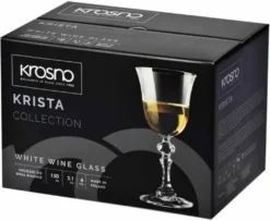 KROSNO Weiß-Weinglas | Set Von 6 | 150 ML | Krista Kollektion | Kristallglas | Weißweingläser | Perfekt Für Zuhause, Restaurants Und Partys | Spülmaschinenfest -Küchenbedarf Laden aa86d4096bdedcfeafb4cad4699e50cc