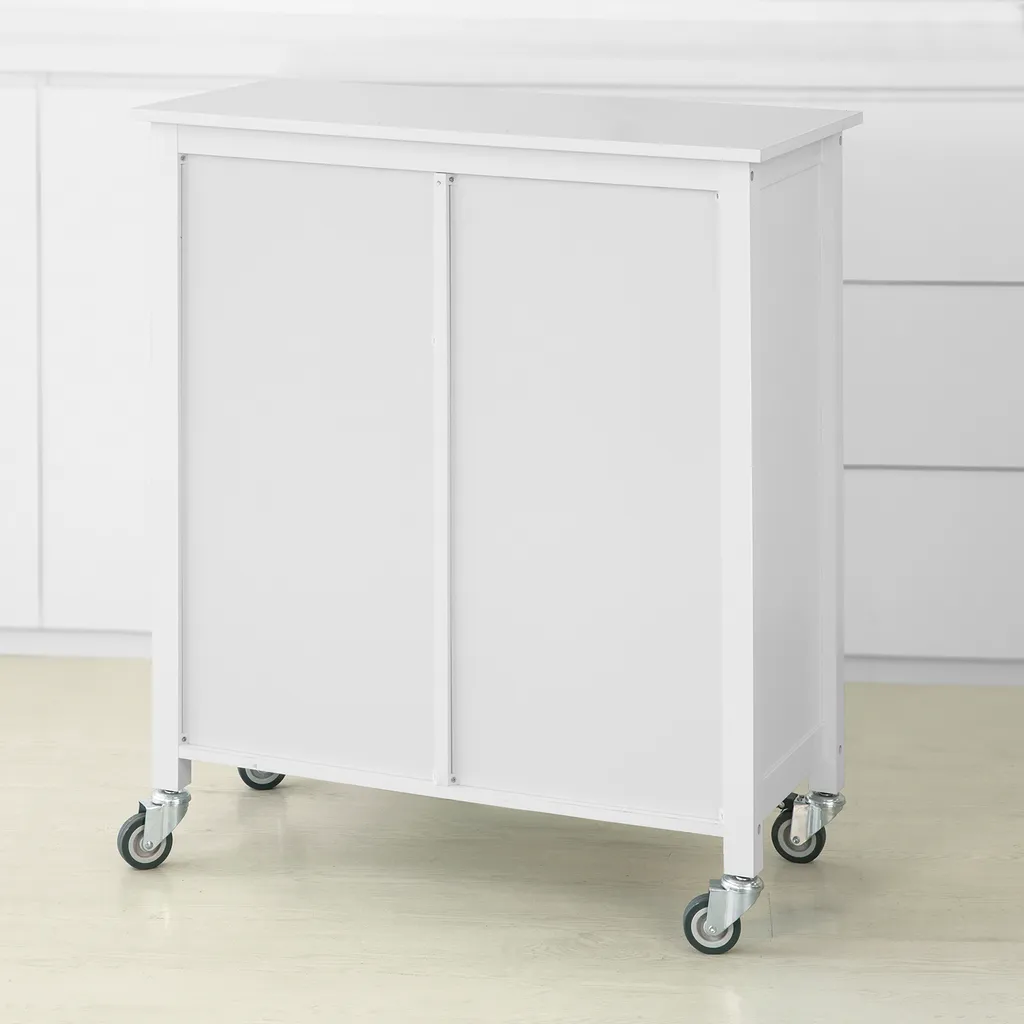 SoBuy FKW104-W Küchenwagen Servierwagen Rollwagen Mit Tür, Flaschenablage Und Schublade Weiß BHT Ca.: 80x93x40cm 5 SoBuy FKW104-W Küchenwagen Servierwagen Rollwagen Mit Tür, Flaschenablage Und Schublade Weiß BHT Ca.: 80x93x40cm – Bild 3