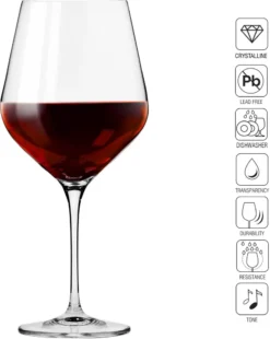 KROSNO Splendour Große Burgunder Rot-Weingläser, 6er-Set, 860 Ml -Küchenbedarf Laden ac353de1c0da8a04c3ca645e53165ebc