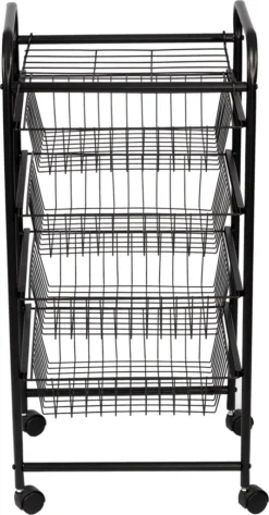 Küchenwagen ’Rudbjerg’ Mit 4 Gitterkörben Metall Schwarz 12 Küchenwagen ’Rudbjerg’ Mit 4 Gitterkörben Metall Schwarz -Küchenbedarf Laden ad1215aa3c9bd736aabac8d10a91cae9
