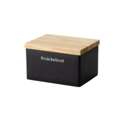 Continenta | Vorratsdose Knäckebrot Keramik Schwarz -Küchenbedarf Laden ad41857f6ee157a9903b1229c9fbb5b8
