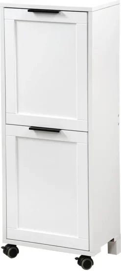 Küchenwagen Mit 2 Abfalleimern, Weiß, KESPER