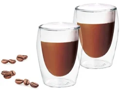 Boral Cappuccino Glas Ohne Henkel Doppelwandig Lounge 2er Set