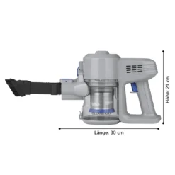 CLEANmaxx Akku-Zyklon-Staubsauger 22,2V - Hellgrau/blau -Küchenbedarf Laden b41c97213eda52133d3ff8682aaa3f0a