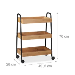 Relaxdays Servierwagen Bambus -Küchenbedarf Laden b4b1444f6dfcc11c8ee257bba424d460