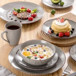 Vancasso Navia Jardin 16 Teilig Tafeiservice Set, Geschirrset Aus Steingut, Vintage Aussehen, Natur Design -Küchenbedarf Laden b5858c0dbc58c4edb98425c008b4d908