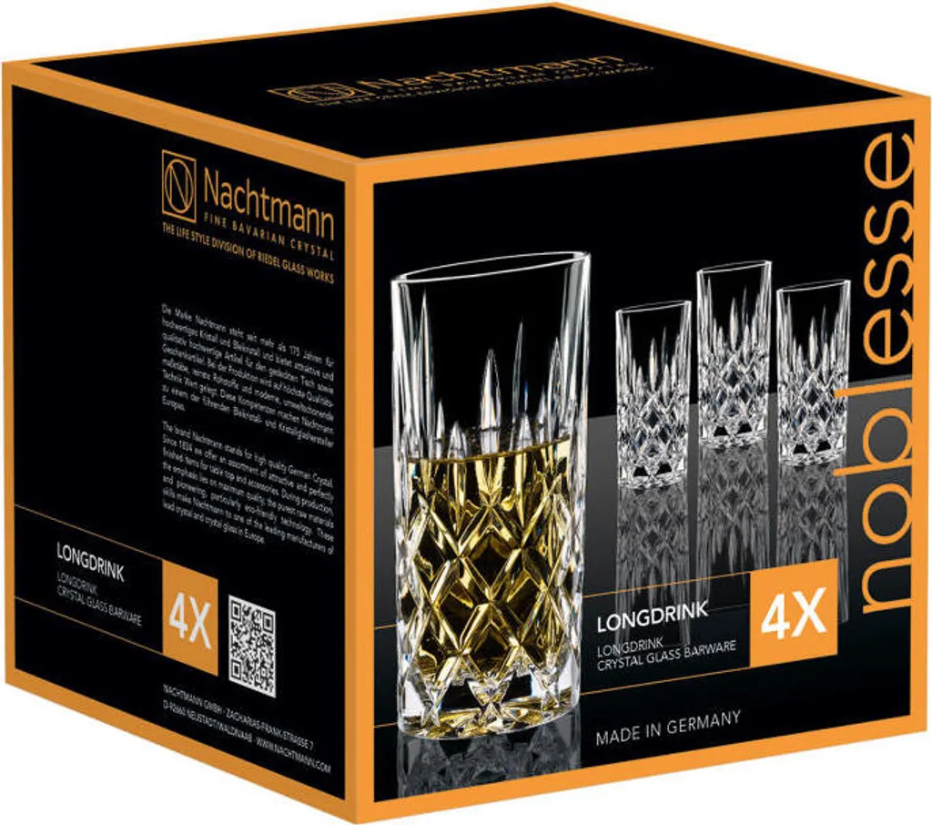 Nachtmann Noblesse Longdrinkglas Set, 8er Set, Wasserglas, Saftglas, Kristallglas, H 14.8 Cm, 375 Ml 6 Nachtmann Noblesse Longdrinkglas Set, 8er Set, Wasserglas, Saftglas, Kristallglas, H 14.8 Cm, 375 Ml – Bild 4