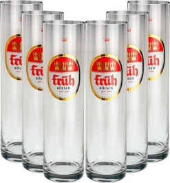 Früh Kölsch Gläser-Set - 6x Früh Kölsch Gläser Biergläser 0,3L