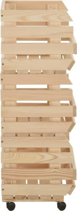 VidaXL Gemüsewagen 77x30x80 Cm Massivholz Kiefer -Küchenbedarf Laden bb4b3f4a91d5d24b8b2bfdfc5f1e26ce