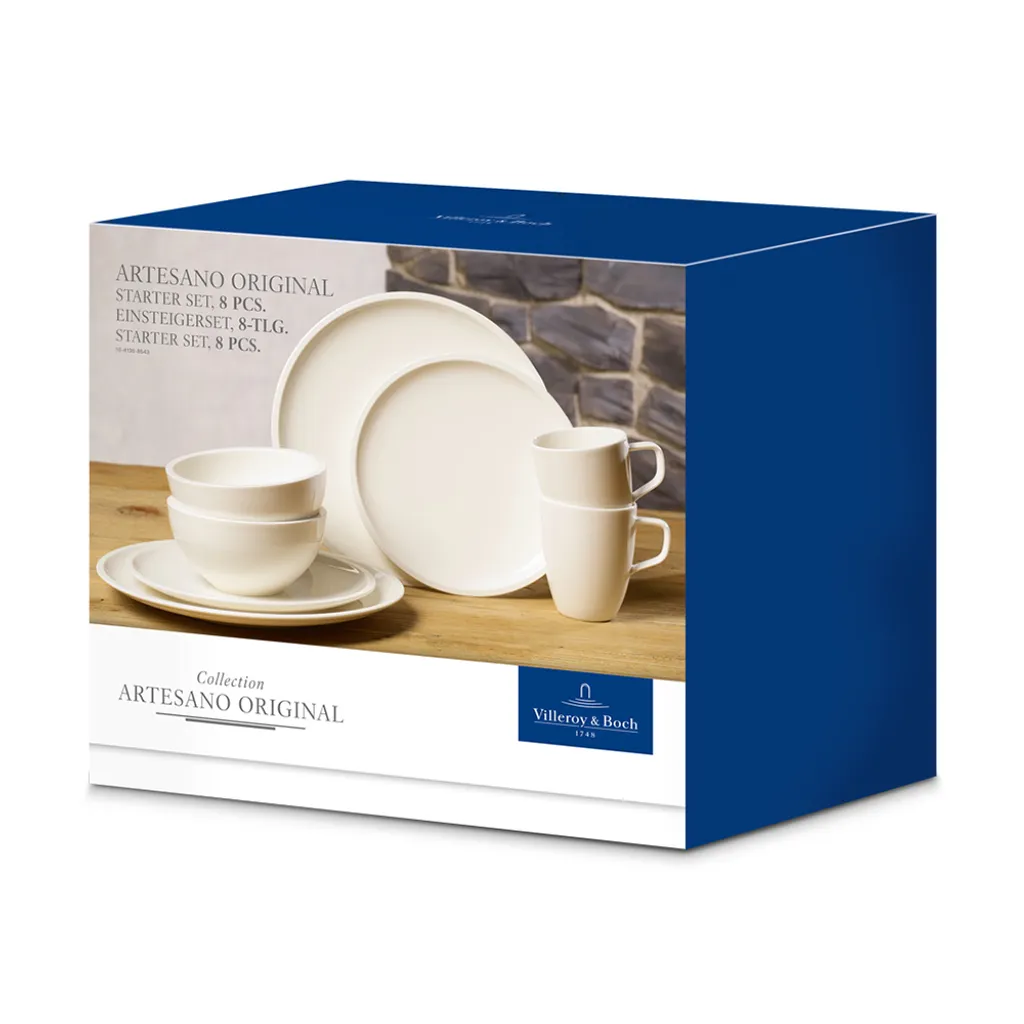 VILLEROY & BOCH Artesano Einsteigerset 8 Tlg. Tellerset Geschirr-Service Kaffeetassen Schalen 4 VILLEROY & BOCH Artesano Einsteigerset 8 Tlg. Tellerset Geschirr-Service Kaffeetassen Schalen – Bild 2