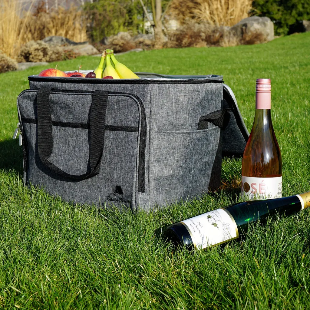 CampFeuer Kühltasche 30 Liter, Grau-meliert, Leicht Und Wasserdicht 8 CampFeuer Kühltasche 30 Liter, Grau-meliert, Leicht Und Wasserdicht – Bild 6