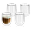 Navaris 4x Doppelwandige Gläser 350ml - Thermogläser Für Cappuccino Latte Macchiato Tee Wasser Cola Cocktails - 4er Set Kaffeegläser Borosilikat -Küchenbedarf Laden be1ee5f3bc863c87a683378ef133bf14