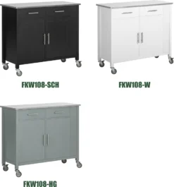 SoBuy FKW108-SCH Design Küchenwagen Mit Edelstahlplatte Kücheninsel Küchenschrank Rollwagen Sideboard Servierwagen Schwarz BHT Ca.: 107x94x46cm -Küchenbedarf Laden be71965cda963e14ad989c1d01058e45