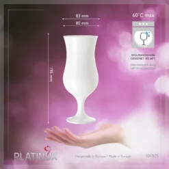 Weiße Cocktailgläser 400ml (max. 470ml) Longdrinkgläser Set 6 Stück Bargläser -Küchenbedarf Laden bf73b25ea603b5b95c9befd36675a157