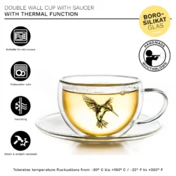 Creano 6er-Set Thermo-Tasses "Hummi" Für Tee/Latte Macchiato, Doppelwandig, Mit Kolibri-Muster | 250ml In Exklusiver Geschenkpackung 12 Creano 6er-Set Thermo-Tasses "Hummi" Für Tee/Latte Macchiato, Doppelwandig, Mit Kolibri-Muster | 250ml In Exklusiver Geschenkpackung -Küchenbedarf Laden c0f9100687b6b7f1e8a6e4379c61a52c