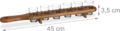 Relaxdays Schnapsbrett Holz Mit 6 Gläsern -Küchenbedarf Laden c29ecc06eea611b072faba2aebd27b27