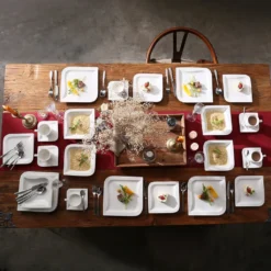 MALACASA, Serie Joesfa, 30 Tlg. Cremeweiß Porzellan Geschirrset Kombiservice Tafelservice Im Eleganten Design Mit Je 6 Tassen, 6 Untertassen, 6 Dessertteller, 6 Suppenteller Und 6 Speiseteller -Küchenbedarf Laden c4589c0ae6e588c011453aa121f4e6d1