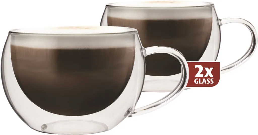 Maxxo Cappuccino Doppelwandig 14 Cm Glas 2 Stück 3 Maxxo Cappuccino Doppelwandig 14 Cm Glas 2 Stück