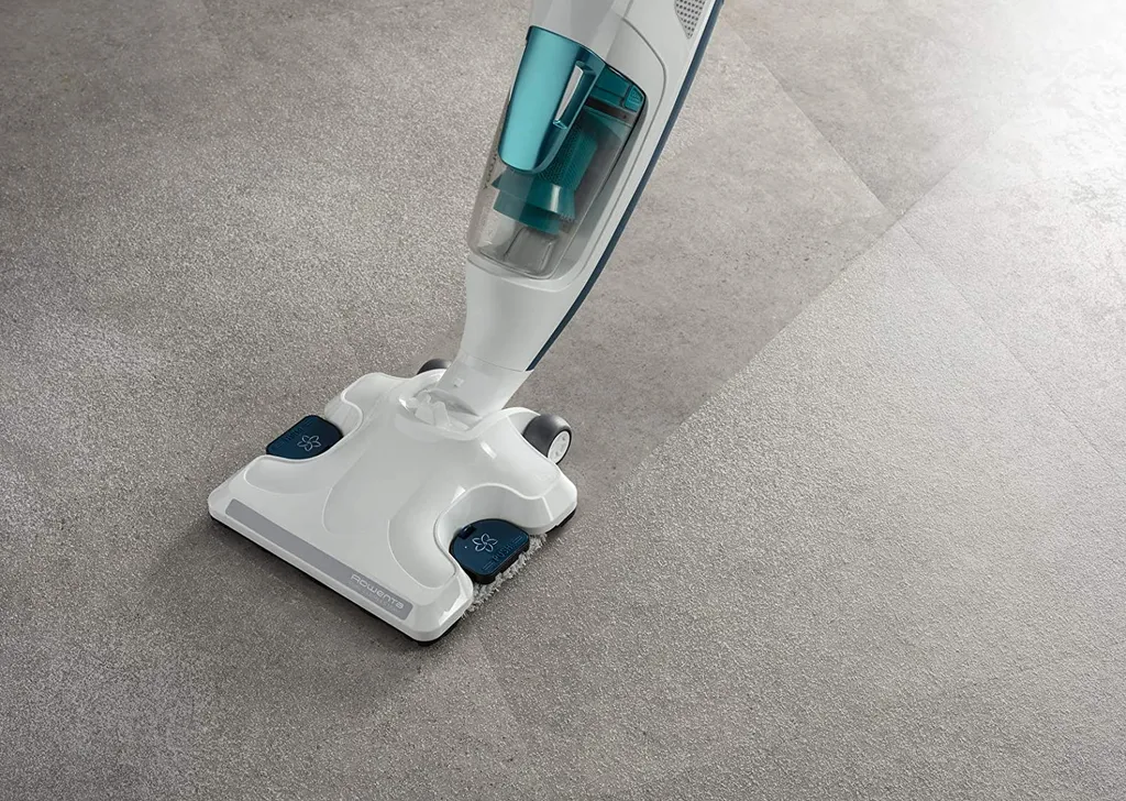 Rowenta Bodendampfreiniger Clean & Steam Revolution RY7757 | 2 In 1 Reingung | Verdampfer Für ätherische Öle | Alle Bodenarten | Anti-Kalk-Kartusche | Weiß/Blau 11 Rowenta Bodendampfreiniger Clean & Steam Revolution RY7757 | 2 In 1 Reingung | Verdampfer Für ätherische Öle | Alle Bodenarten | Anti-Kalk-Kartusche | Weiß/Blau – Bild 9