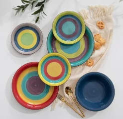 Tafelservice Steingut, Vancasso ARCO 36-teiliges Kombiservice Set, Vintage Geschirrservice Mit Je 12 Speiseteller, Kuchenteller Und Suppenteller, Für 12 Personen, Regenbogen Stil 16 Tafelservice Steingut, Vancasso ARCO 36-teiliges Kombiservice Set, Vintage Geschirrservice Mit Je 12 Speiseteller, Kuchenteller Und Suppenteller, Für 12 Personen, Regenbogen Stil -Küchenbedarf Laden c560f28ec930ecb47121dc653464fe96