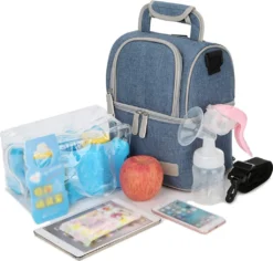 Muttermilch-Kühltasche Mit Kühlakkus, Doppellagig, Passend Für 3 Flaschen, Bis Zu 255 Ml, Für Stillen, Muttermilch, Pumpbeutel, Rucksack ,Denim Blue 18 Muttermilch-Kühltasche Mit Kühlakkus, Doppellagig, Passend Für 3 Flaschen, Bis Zu 255 Ml, Für Stillen, Muttermilch, Pumpbeutel, Rucksack ,Denim Blue -Küchenbedarf Laden c6594202786d1af8ec375807fd2fa80e