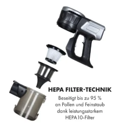 Klarstein Clean Butler 4G Silent Akku-Staubsauger Mit Silent Digital Motor: 160W Mit 80.000 U/min, 0,8 L Behälter, Motorisierte Teppich-Bodendüse, 2 Leistungsstufen, HEPA10-Filter, Anthrazit-silber 15 Klarstein Clean Butler 4G Silent Akku-Staubsauger Mit Silent Digital Motor: 160W Mit 80.000 U/min, 0,8 L Behälter, Motorisierte Teppich-Bodendüse, 2 Leistungsstufen, HEPA10-Filter, Anthrazit-silber -Küchenbedarf Laden c77f85cf65ebdb64a659098b8e8a1914