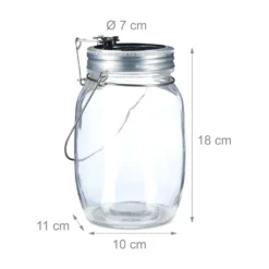 Relaxdays 4 X Solarleuchte Im Einmachglas Weiß -Küchenbedarf Laden c7ef72032ed76c83a30ab87617f5a981