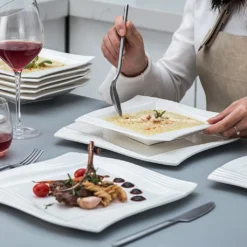 MALACASA, Serie Amparo, Cremeweiß Porzellan Tafelservice 12 Tlg. Set Speiseteller Und Suppenteller Geschirrset Für 6 Personen -Küchenbedarf Laden c91723c1ee18d03a65f254a588bf4138