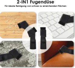 EINFEBEN Staubsauger Ohne Beutel, 3,0L Staubbehaelter, Inkl. Zusatzduesen, Effizienter HEPA-Filter, 900 Watt Bodenstaubsauger Beutellos Fuer Hart- Und Teppichboeden -Küchenbedarf Laden c97f5684ef645c6631dffadc26f79eff