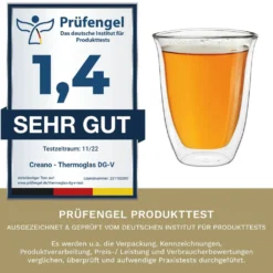 Creano Doppelwandige Gläser 250ml „DG-V“, 4er Set, Thermoglas Doppelwandig Aus Borosilikatglas, Kaffeegläser, Teegläser, Latte Gläser, Doppelwandgläser -Küchenbedarf Laden c99c58c266aa0e9bf88623b0452c0c29 1