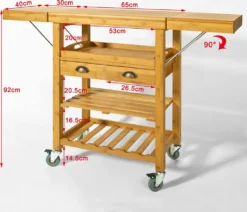 SoBuy FKW25-N Servierwagen Aus Hochwertigem Bambus Küchenwagen Küchenregal Rollwagen BHT Ca: 65 (95/125) X92x40cm 15 SoBuy FKW25-N Servierwagen Aus Hochwertigem Bambus Küchenwagen Küchenregal Rollwagen BHT Ca: 65 (95/125) X92x40cm -Küchenbedarf Laden c9d7787c13ca22cde7cc6e768fa41da9