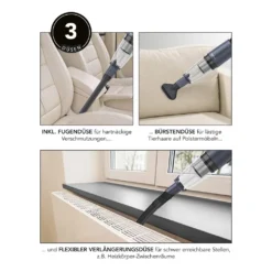 MAXXMEE Akku-Handstaubsauger - Anthrazit Staubsauger Hand Akku Haus Büro Auto Kabellos Beutellos Motor BLDC MAXXMEE -Küchenbedarf Laden ca781cb6f506251acad0afc899a28856