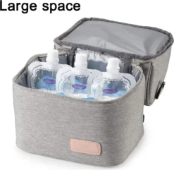 Kühltasche Für Muttermilch, Babyflasche, Wasserdicht, Für Gefrierschrank, Mama, Reiserucksack, Tragbar, Wärmeisoliert, Lunchbox Für Damen, Herren, Kinder, Große Kapazität, Handtasche,Grey -Küchenbedarf Laden ca7c9f18ebd215e59540f2207a05d9ba