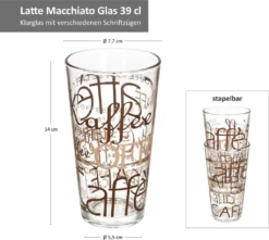 6er Latte Macchiato Gläser-Set 370 Ml Stapelbar Kaffee-Glas Cappuccino 13 6er Latte Macchiato Gläser-Set 370 Ml Stapelbar Kaffee-Glas Cappuccino -Küchenbedarf Laden cb7efb313cddaeb352237cbc94ae2d53