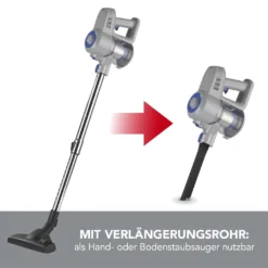 CLEANmaxx Akku-Zyklon-Staubsauger 22,2V - Hellgrau/blau -Küchenbedarf Laden ccb177431fa6d86d54703a056f0a0aab