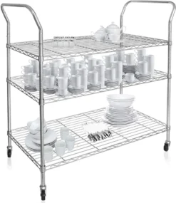 Küchenwagen Servo Verchromt 3 Etagen -Küchenbedarf Laden cd1770887f63f3feeaa4195cd5d559cd