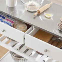 SoBuy® Küchenwagen Flurschrank Sideboard Beistelltisch Konsolentisch FKW47-W -Küchenbedarf Laden cd40dcad2b5c770da572426cd1f77167